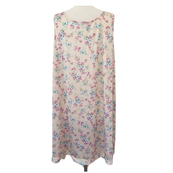 vtg VANITY FAIR floral print tricot nightgown sz 1x - Picture 4 of 4